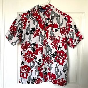 Y2K Sideout Graphic Button Up